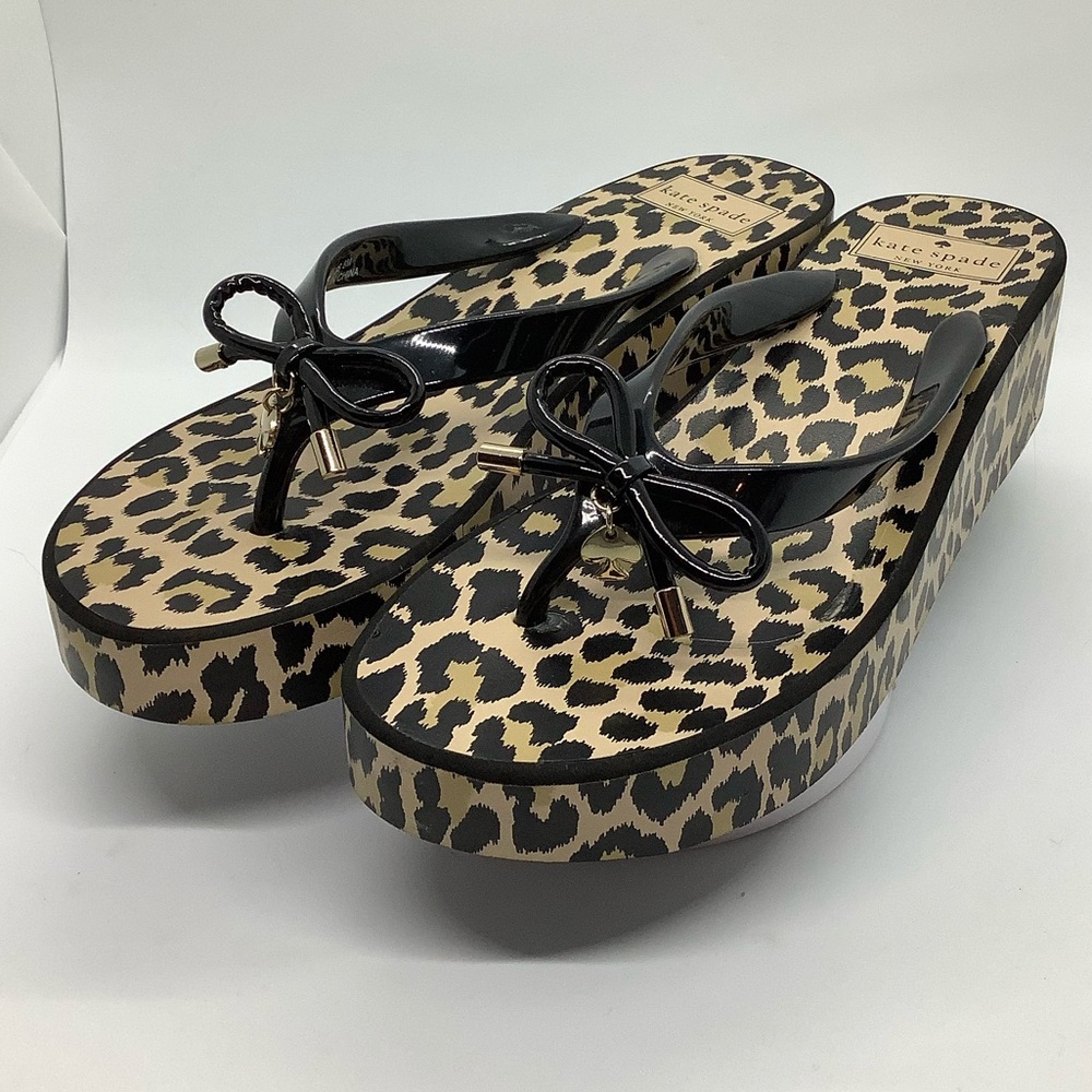 KATE SPADE ♠️ NEW YORK PLATFORM LEOPARD SANDAL - Picture 2 of 11